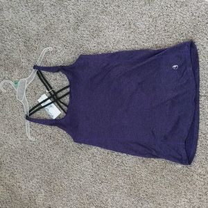 Icyzone purple & black workout top